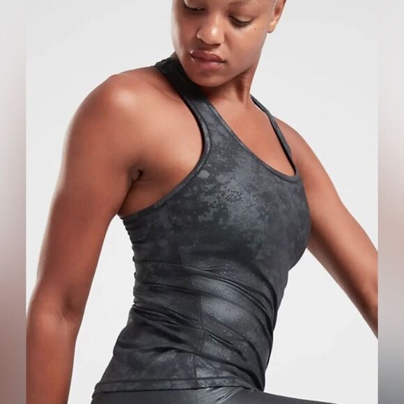 Athleta Shanti Misty Lace Print Racerback Tank Size XLT. - Picture 1 of 9